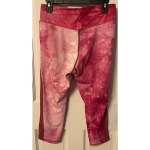 ZYIA Hendrix Pink Tie Dye Capri Leggings Size 12 High Rise